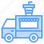 truck, shop, milk, delivery, service 