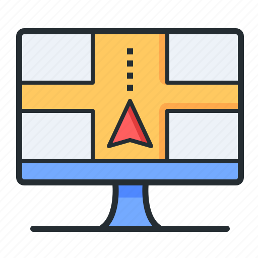Route, navigator, map, delivery icon - Download on Iconfinder