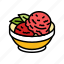 raspberry, sorbet, food, snack, dessert, menu 