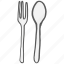cutlery, dinner, eat, fork, restaurant, spoon 