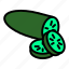 cucumber, green 