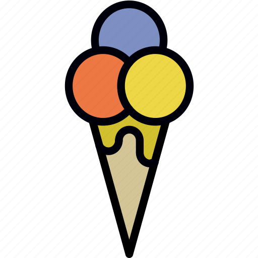 Cone, cream, ice, scoop icon - Download on Iconfinder
