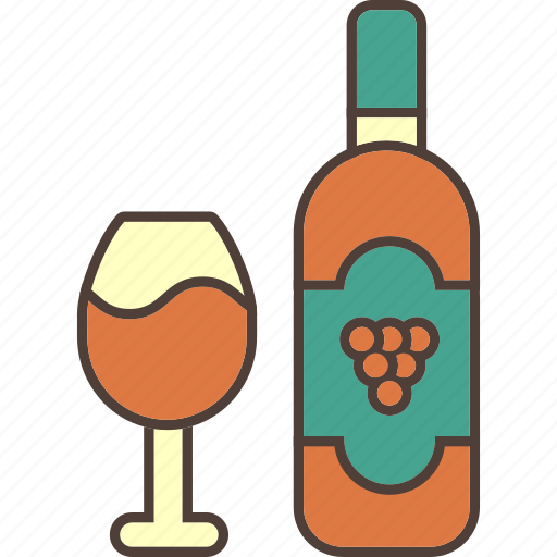 Alcohol, drink, drinking, grapes, red, rose, wine icon - Download on Iconfinder