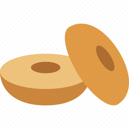 Bagel, bread, half, sliced, bagle, halved, plain icon - Download on Iconfinder