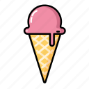 food, ice cream, sweets, cold, cone