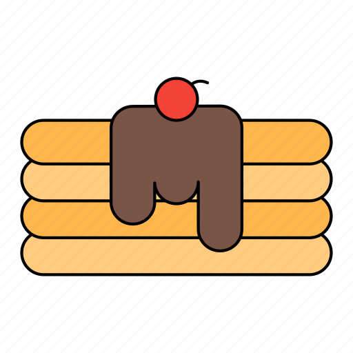 Chocolate, dessert, pancake, sweet icon - Download on Iconfinder