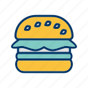 burger, hamburger, fast food