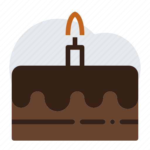 Birthday, cake, candle, chocolate icon - Download on Iconfinder