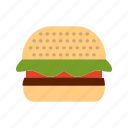 hamburger, burger, fast food