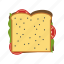 sandwich, bread, fast food 