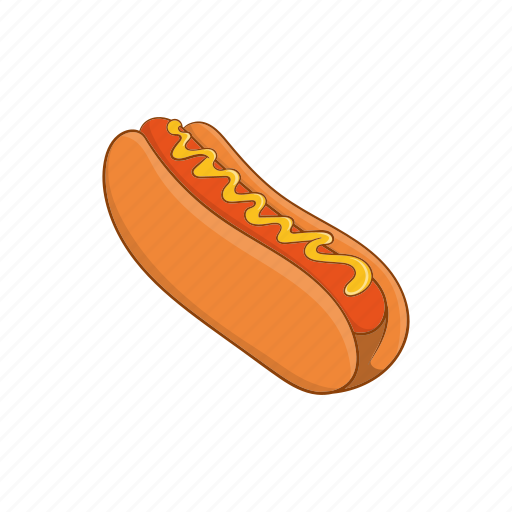 Bread, cartoon, dog, food, hot, lunch, sausage icon - Download on Iconfinder
