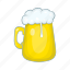 beer, cartoon, design, foam, glass, mug, pint 