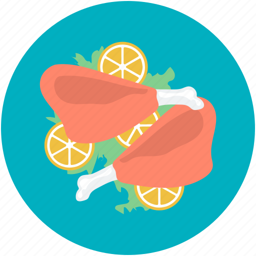 Chicken leg, chicken piece, food, leg piece, thigh meat icon - Download on Iconfinder
