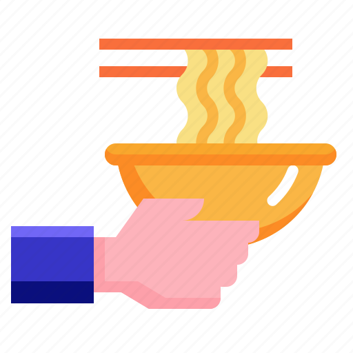 Cooking, delivery, dish, food, hand, noodle, restaurant icon - Download on Iconfinder