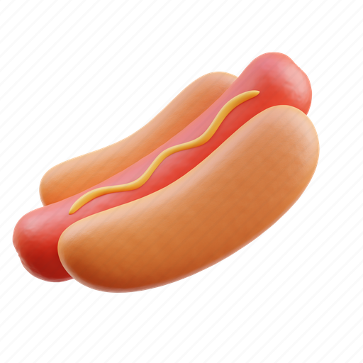 Food, hotdog, meal, dessert, cooking, sweet, restaurant 3D illustration - Download on Iconfinder