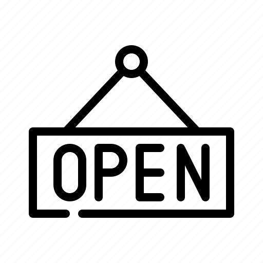 Open, restaurant, opening, hours, signaling, store icon - Download on Iconfinder