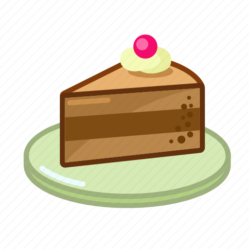 Cake, chocolate, of, piece icon - Download on Iconfinder