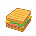 bread, fast food, sandwich, toast 