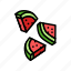 watermelon, slice, food, cut, fruit, freah 