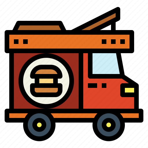 Burger, delivery, food, transportation, truck icon - Download on Iconfinder