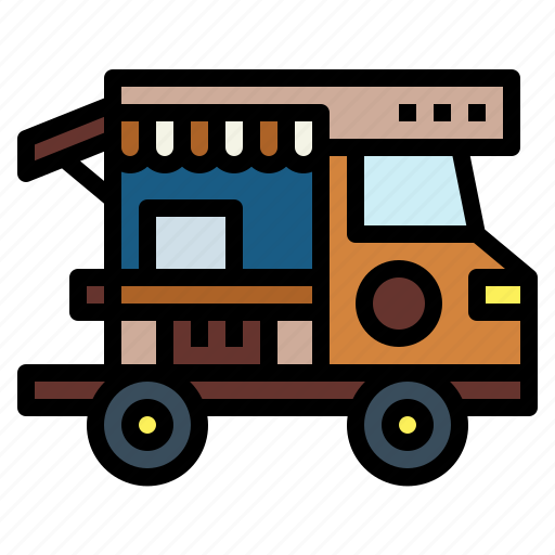 Coffee, drink, food, transportation, truck, van icon - Download on Iconfinder