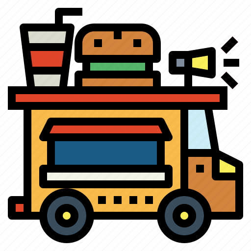 Burger, delivery, drink, fast, food, truck icon - Download on Iconfinder