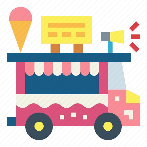 Cream, food, ice, sweet, transportation, truck icon - Download on Iconfinder