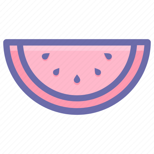 Fruit, fruit slice, piece, seeds, tropical, watermelon icon - Download on Iconfinder