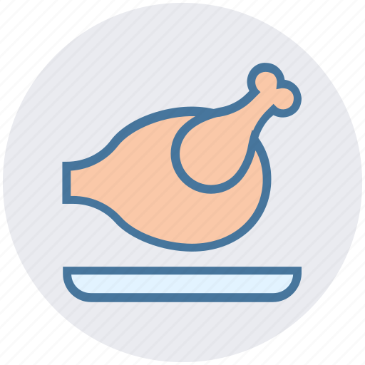 Broasted chicken, chicken, hot wings, meat, roast, roasted chicken icon - Download on Iconfinder