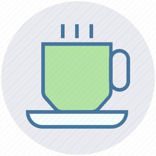 Coffee, cup, drink, hot, hot coffee, plate, tea icon - Download on Iconfinder