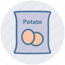 food, potato, potato bag, potato pack, potato sack, sack, vegetable