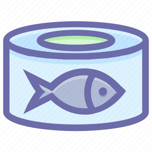 Box, fish, fish food, food, metal cans, preservation icon - Download on Iconfinder