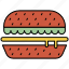 burger, cooking, hamburger, meal, pot, sandwich 