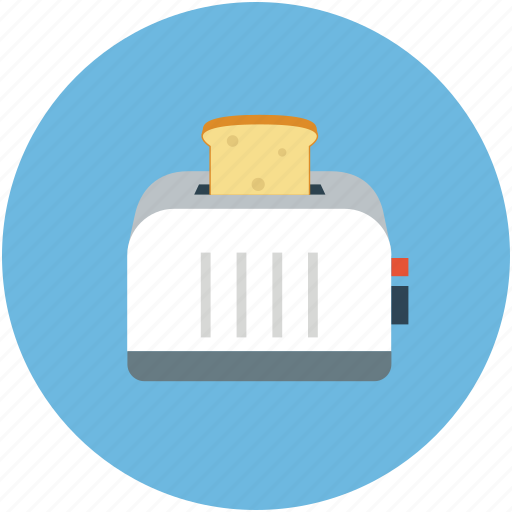 Toaster, kitchen, toaster with toast, toasting in toaster icon - Download on Iconfinder
