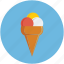 cone, dessert, ice balls, ice cream 