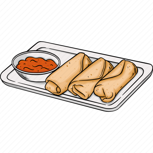 Appetizer, egg, fried, roll, snack icon - Download on Iconfinder