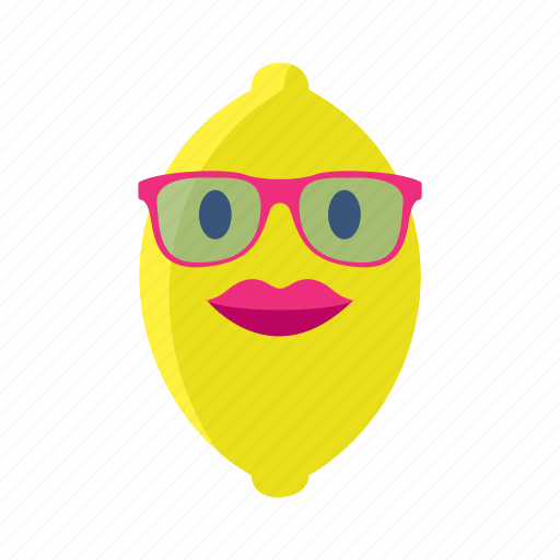 Fruit, lemon, limon, lips, sunglasses, vegetables, yellow icon - Download on Iconfinder