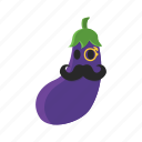eggplant, food, mustache, purple, vegetables