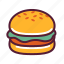 burger, hamburger, snack 