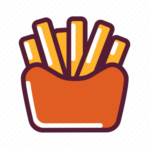 French fries, junk food, potato, snack icon - Download on Iconfinder