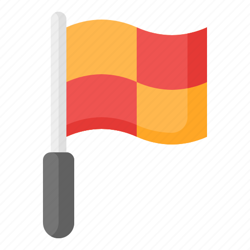 Offside, flag, referee, assistant, football, soccer, sport icon - Download on Iconfinder