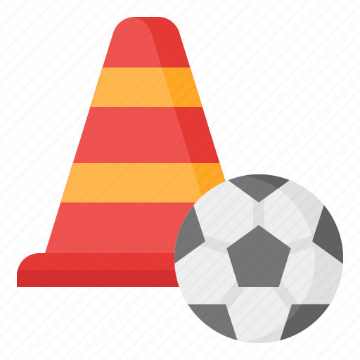 Training, practice, cone, traffic cone, ball, soccer, football icon - Download on Iconfinder