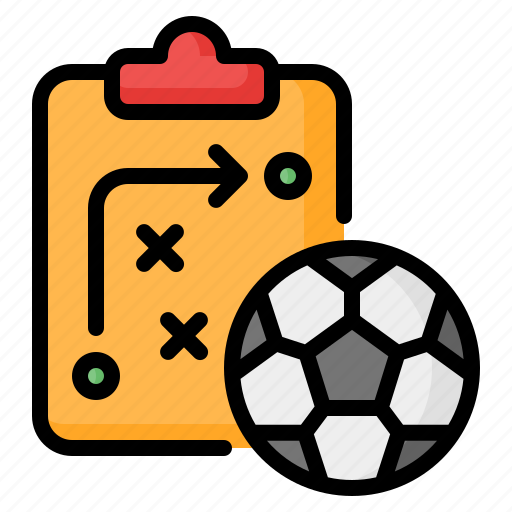 Strategy, planning, tactic, clipboard, ball, football, soccer icon - Download on Iconfinder