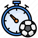 stopwatch, timer, clock, football, soccer, sport, time, timepiece, ball, watch