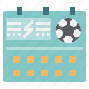 schedule, calendar, match, date, game, sport, entry, soccer, field, football