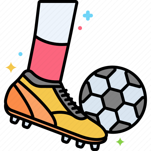 Football, kick, leg, off icon - Download on Iconfinder