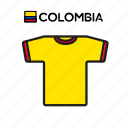 colombia, cup, football, jersey, shirt, soccer, world