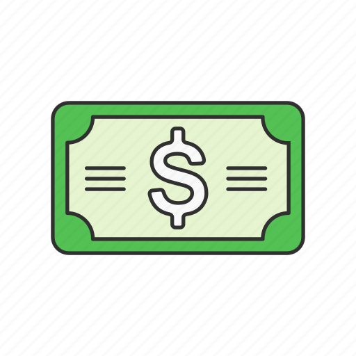 Bill, cash, dollar money, money icon - Download on Iconfinder