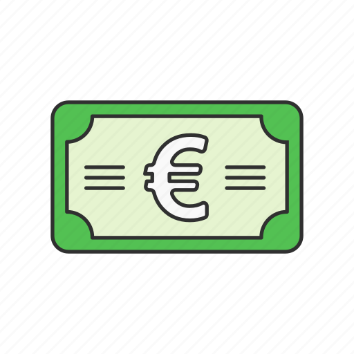 Bill, currency, euro, european money icon - Download on Iconfinder
