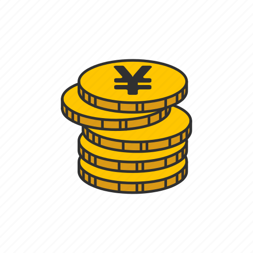 Coins, currency, money, yen icon - Download on Iconfinder